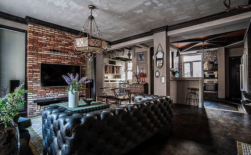 粉刷石膏墻面圖片效果圖案例[歐式洋房]